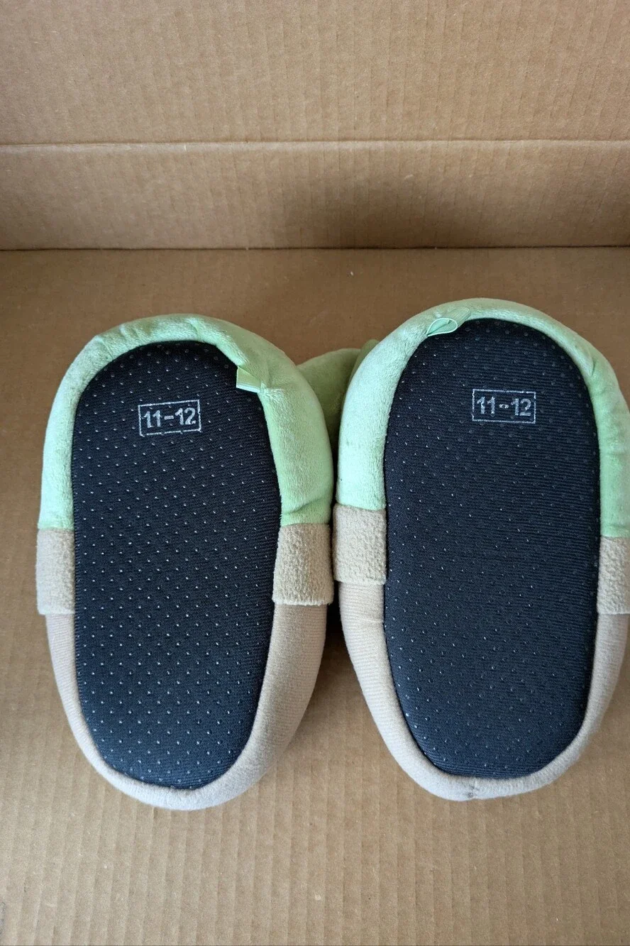 Slippers Baby Yoda Star Wars The Child (Grogu) Green and Tan Kids Slippers